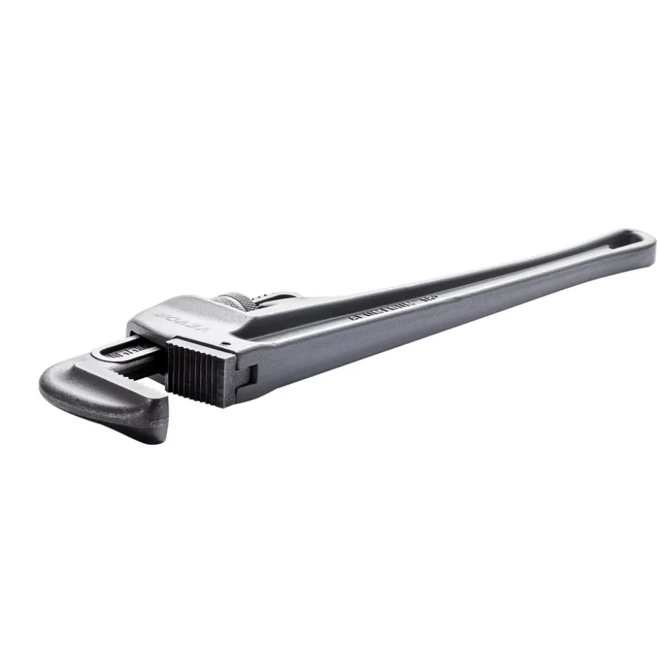 VEVOR 3-Piece Pipe Wrench Set, 10" 14" 18" Aluminum Straight Pipe Wrench, Adjustable Plumbing Wrench, with High Strength Jaw and Ergonomic Handle, Hangable Design, for Water Pipes, Automotive Repairs