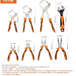 VEVOR 8-Piece Pliers Set, High Carbon Steel, 12