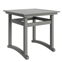 VEVOR 5 Pieces Patio Dining Set, Outdoor Square Furniture Table and Chairs, All Weather Garden Furniture Table Sets, HIPS Small Patio Conversation Set, For Lawn, Deck, Backyard, Poolside, Light Gray