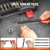 VEVOR 61-Piece Thread Chaser Set, UNC UNF and Metric Thread Restorer Tool, Rethreading Tool Kit with 28 Taps 28 Dies 3 Thread Files Storage Case, Heat Treated Steel, for Mechanics DIY Enthusiasts