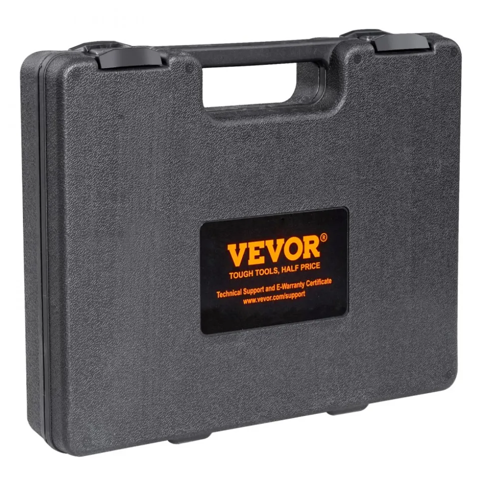 VEVOR 49-Piece Thread Chaser Set, UNC UNF and Metric Thread Restorer Tool, Rethreading Tool Kit with 22 Taps 24 Dies 3 Thread Files Storage Case, Heat Treated Steel, for Mechanics DIY Enthusiasts