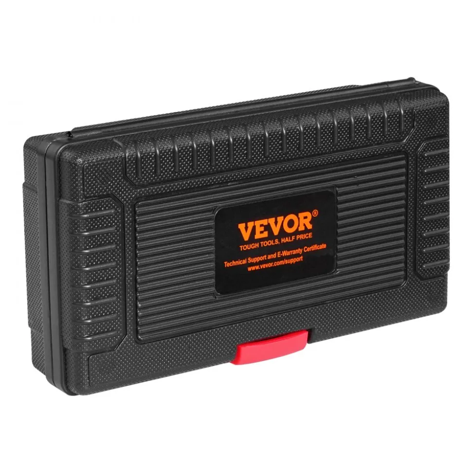 VEVOR 7-Piece Thread Chaser Set, Metric Thread Restorer Tool M10 M12 M14 M18 M20 M22, Rethreading Tool Kit with Storage Case, Heat Treated Carbon Steel, for Automotive Thread Repair Applications