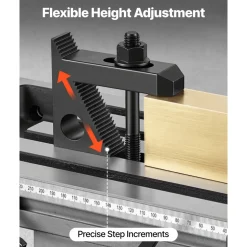 VEVOR 58 Piece 5/8" T-Slot Clamping Kit Hold Down Clamp 1/2"-13 Stud Size, for Bridgeport Mills, Standard Milling Machine, Drill Press, Heat Treated and Precision Ground, Flexible Height Adjustment