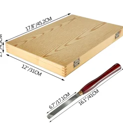 VEVOR 8-Piece Wood Lathe Chisel Kit, HSS Steel Blades, Woodworking Turning Tools with Wooden Storage Case, Ideal for Wood, Root, and Furniture Carving - Red