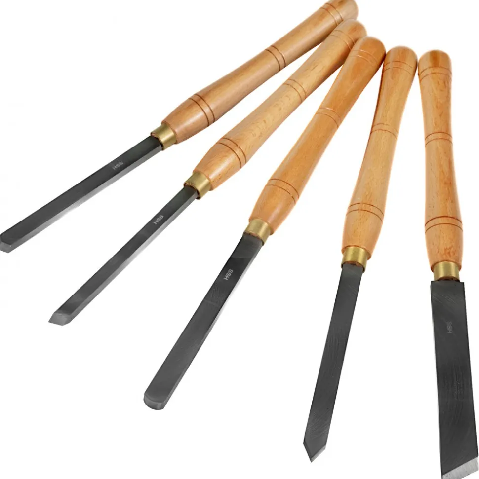VEVOR 12-Piece Wood Lathe Chisel Set, 3.75" Blade, Woodworking & Carving Tools with Wooden Case for Furniture & Root Crafting