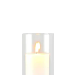 VEVOR Pillar Candles and Glass Vases Set 120 Pcs, Clear Cylinder Hurricane Candle Holders for Wedding Centerpieces, Tall Vase for Table Decor, Wedding Party,Thanksgiving,White (2.56