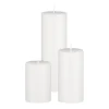 VEVOR Pillar Candles and Glass Vases Set 72 Pcs, Clear Cylinder Hurricane Candle Holders for Wedding Centerpieces, Tall Vase for Table Decor, Wedding Party, Thanksgiving,White (2.56" x 4.7",5.9",7.9")