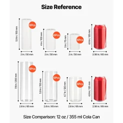 VEVOR Pillar Candles and Glass Vases Set 24 Pcs, Clear Cylinder Hurricane Candle Holders for Wedding Centerpieces, Tall Vase for Table Decor, Wedding Party, Thanksgiving,White (2.56