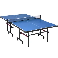 VEVOR Ping Pong Table, Professional Table Tennis Game, Indoor MDF Portable Table Tennis Table, Foldable Ping Pong Table with Quick Clamp Net and Lockable Wheel, 10 Minute Easy Assembly, 25mm Tabletops