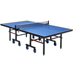 VEVOR Ping Pong Table, Professional Table Tennis Game, Indoor MDF Portable Table Tennis Table, Foldable Ping Pong Table with Quick Clamp Net and Lockable Wheel, 10 Minute Easy Assembly, 25mm Tabletops
