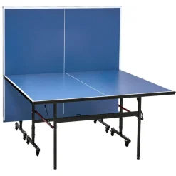 VEVOR Ping Pong Table, Professional Table Tennis Game, Indoor MDF Portable Table Tennis Table, Foldable Ping Pong Table with Quick Clamp Net and Lockable Wheel, 10 Minute Easy Assembly, 12mm Tabletops