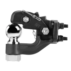 VEVOR Pintle Hook, 30000 lbs Towing Capacity, Trailer Hitches Receiver Hook Combination 2-5/16-inch Hitch Ball, Fits 2.5 to 3-inch Lunette Ring with Mounting Kit, Wear-resistant, Black Powder Coat