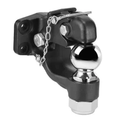 VEVOR Pintle Hook, 30000 lbs Towing Capacity, Trailer Hitches Receiver Hook Combination 2-5/16-inch Hitch Ball, Fits 2.5 to 3-inch Lunette Ring with Mounting Kit, Wear-resistant, Black Powder Coat
