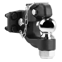 VEVOR Pintle Hook, 30000 lbs Towing Capacity, Trailer Hitches Receiver Hook Combination 2-5/16-inch Hitch Ball, Fits 2.5 to 3-inch Lunette Ring with Mounting Kit, Wear-resistant, Black Powder Coat
