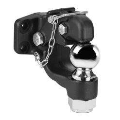 VEVOR Pintle Hook, 20000 lbs Towing Capacity, Trailer Hitches Receiver Hook Combination 2-5/16-inch Hitch Ball, Fits 2.5 to 3-inch Lunette Ring with Mounting Kit, Wear-resistant, Black Powder Coat