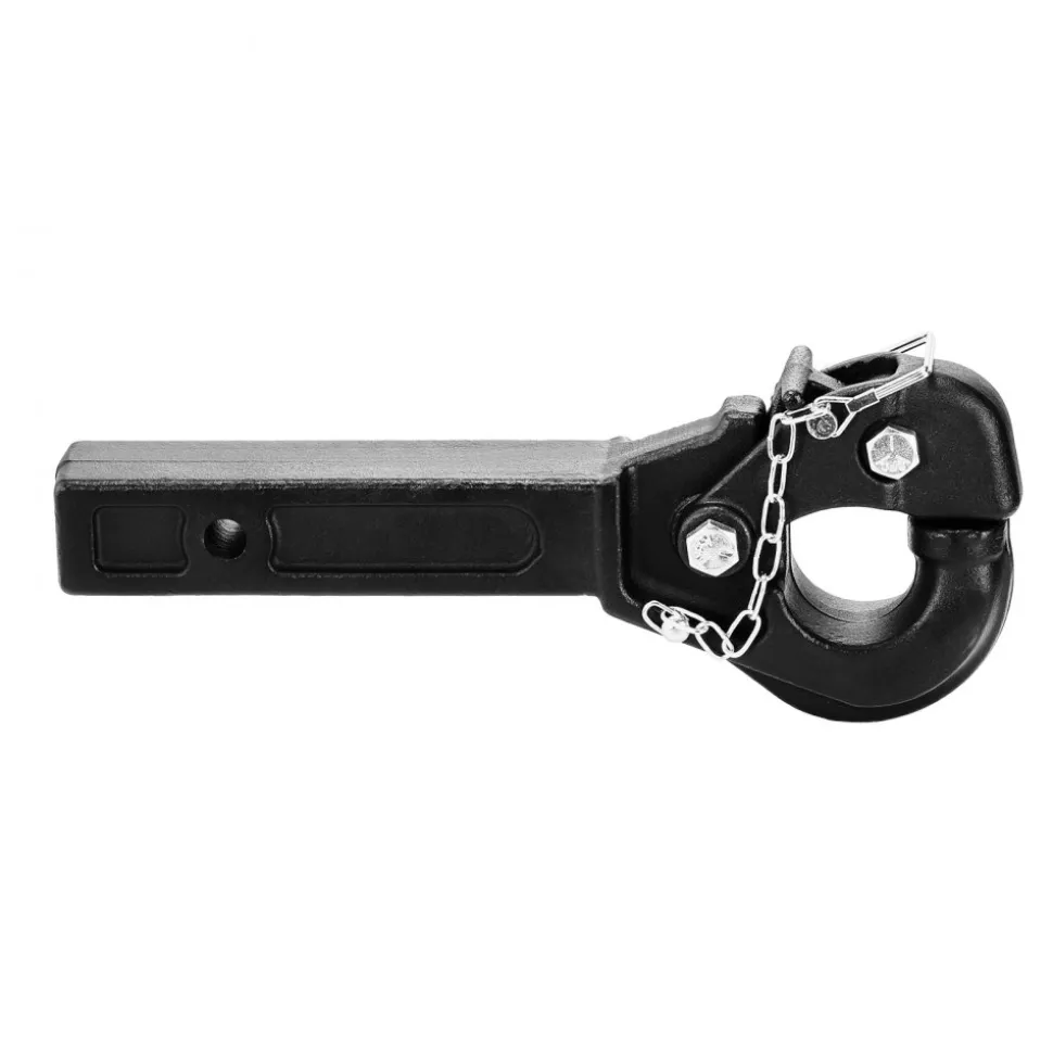 VEVOR Pintle Hook, 20000 lbs Towing Capacity, Pintle Hitch Receiver for 2-inch Hitch Hook Military Receiver, Fits 2.5 to 3-inch Lunette Ring, 15.6-inch Length, Black Powder Coat, for Various Trailers