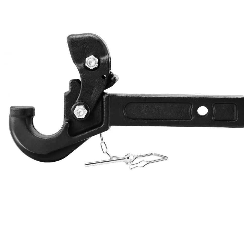 VEVOR Pintle Hook, 20000 lbs Towing Capacity, Pintle Hitch Receiver for 2-inch Hitch Hook Military Receiver, Fits 2.5 to 3-inch Lunette Ring, 15.6-inch Length, Black Powder Coat, for Various Trailers