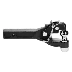 VEVOR Pintle Hook, 16000 lbs Towing Capacity, Pintle Hook Hitch for 2-inch Hitch Hook Military Receiver, Combination 2-inch Hitch Ball, Fits 2.5 to 3-inch Lunette Ring, Black Powder Coat, for Trailers