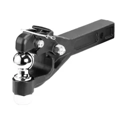 VEVOR Pintle Hook, 16000 lbs Towing Capacity, Pintle Hook Hitch for 2-inch Hitch Hook Military Receiver, Combination 2-inch Hitch Ball, Fits 2.5 to 3-inch Lunette Ring, Black Powder Coat, for Trailers