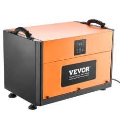 VEVOR 156 Pints Commercial Dehumidifier with Drain Hose, Portable Crawl Space Dehumidifiers for Basement Storage Room Industrial Grade, Auto Defrost/Drainage, Heavy-duty Galvanized Steel, LED Indicate