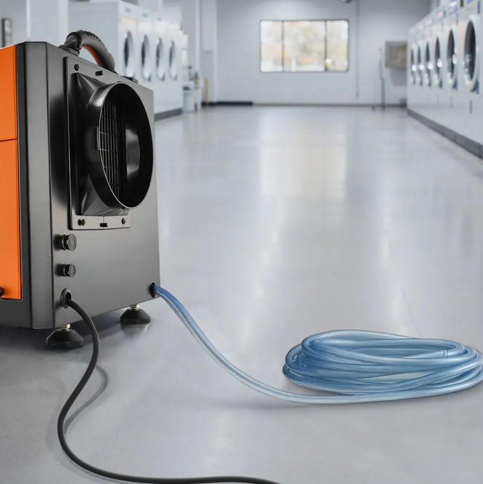VEVOR 180 Pints Commercial Dehumidifier with Pump/Drain Hoses, Portable Crawl Space Dehumidifiers for Basement Storage Room Industrial Grade, Auto Defrost, Heavy-duty LLDPE,Foldable Handle
