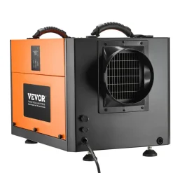 VEVOR 180 Pints Commercial Dehumidifier with Pump/Drain Hoses, Portable Crawl Space Dehumidifiers for Basement Storage Room Industrial Grade, Auto Defrost, Heavy-duty LLDPE,Foldable Handle