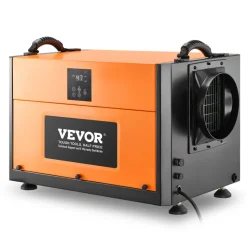 VEVOR 180 Pints Commercial Dehumidifier with Pump/Drain Hoses, Portable Crawl Space Dehumidifiers for Basement Storage Room Industrial Grade, Auto Defrost, Heavy-duty LLDPE,Foldable Handle
