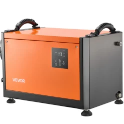VEVOR 70 Pints Commercial Dehumidifier with Pump, Portable Crawl Space Dehumidifiers for Basement Storage Room Industrial, Auto Defrost/Drainage, Heavy-duty Galvanized Steel, with 2 Drain Hoses