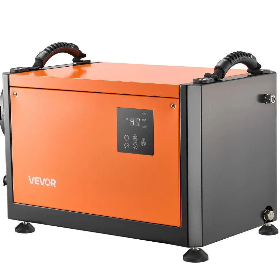 VEVOR 70 Pints Commercial Dehumidifier with Pump, Portable Crawl Space Dehumidifiers for Basement Storage Room Industrial, Auto Defrost/Drainage, Heavy-duty Galvanized Steel, with 2 Drain Hoses