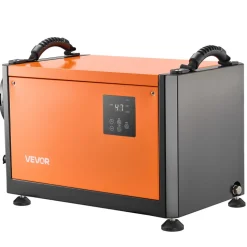 VEVOR 70 Pints Commercial Dehumidifier with Drain Hose, Portable Crawl Space Dehumidifiers for Basement Storage Room Industrial, Auto Defrost/Drainage, Heavy-duty Galvanized Steel, LED Indicate
