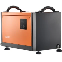 VEVOR 70 Pints Commercial Dehumidifier with Drain Hose, Portable Crawl Space Dehumidifiers for Basement Storage Room Industrial, Auto Defrost/Drainage, Heavy-duty Galvanized Steel, LED Indicate
