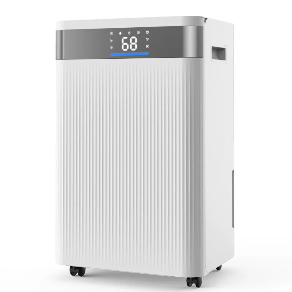 VEVOR 52 Pints Dehumidifier for Home & Basement, Drain Hose for Commercial & Industrial Use, Smart Humidity Control, Low Noise for Large Rooms, Warehouses, Bedrooms & Storage, Large Coverage,White