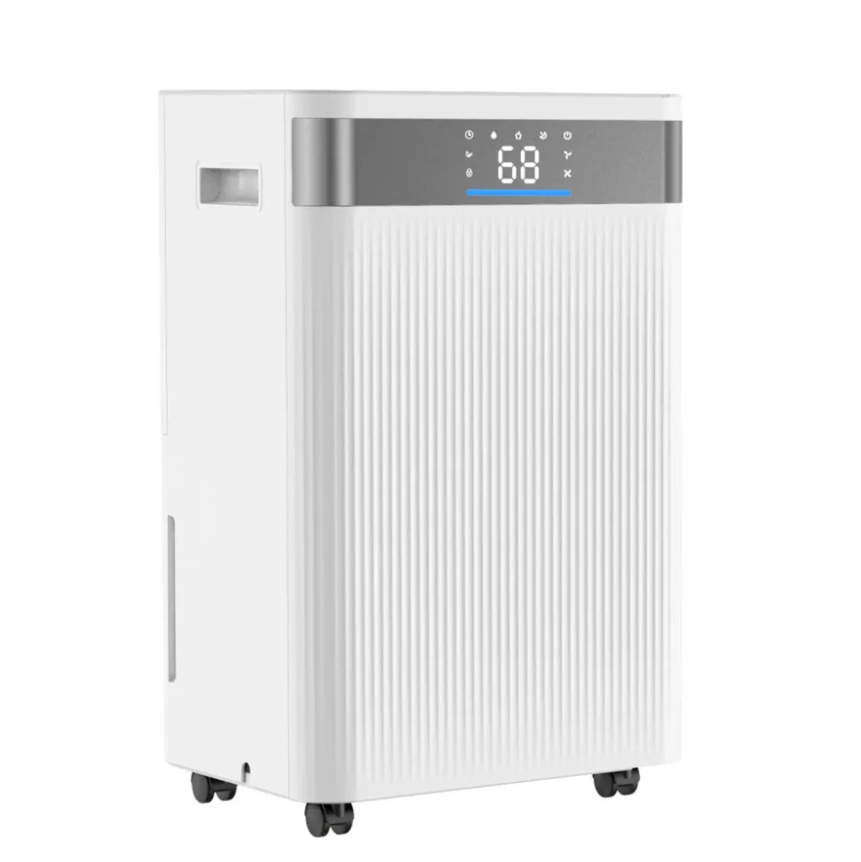 VEVOR 52 Pints Dehumidifier for Home & Basement, Drain Hose for Commercial & Industrial Use, Smart Humidity Control, Low Noise for Large Rooms, Warehouses, Bedrooms & Storage, Large Coverage,White