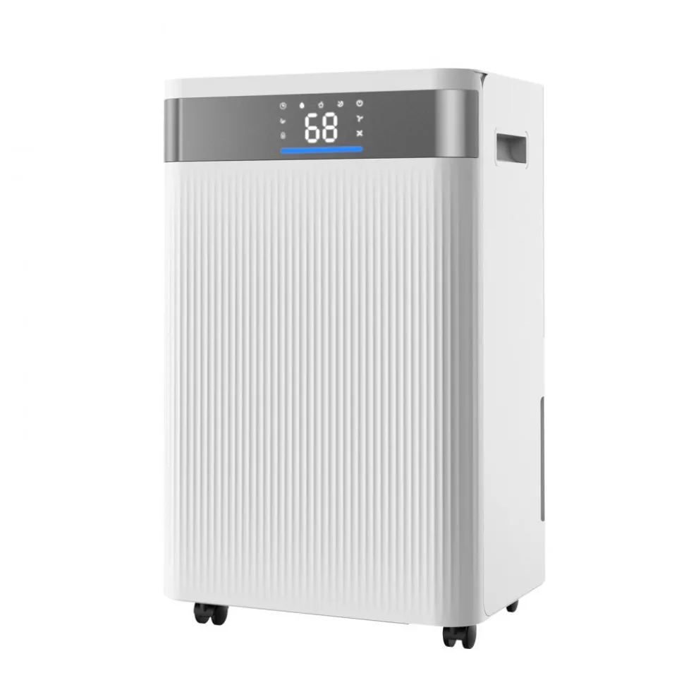 VEVOR 52 Pints Dehumidifier for Home & Basement, Drain Hose for Commercial & Industrial Use, Smart Humidity Control, Low Noise for Large Rooms, Warehouses, Bedrooms & Storage, Large Coverage,White