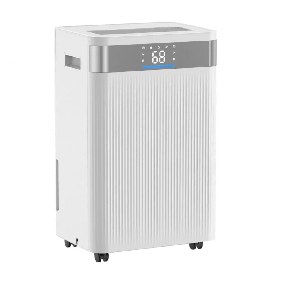 VEVOR 52 Pints Dehumidifier for Home & Basement, Drain Hose for Commercial & Industrial Use, Smart Humidity Control, Low Noise for Large Rooms, Warehouses, Bedrooms & Storage, Large Coverage,White