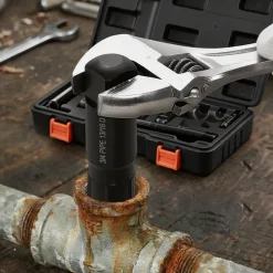 VEVOR Pipe Extractor Set, 9 Pieces Heavy Duty Steel Broken Pipe Extractors, with Solid Storage Case, Cr-Mo Steel for Removing 1/8
