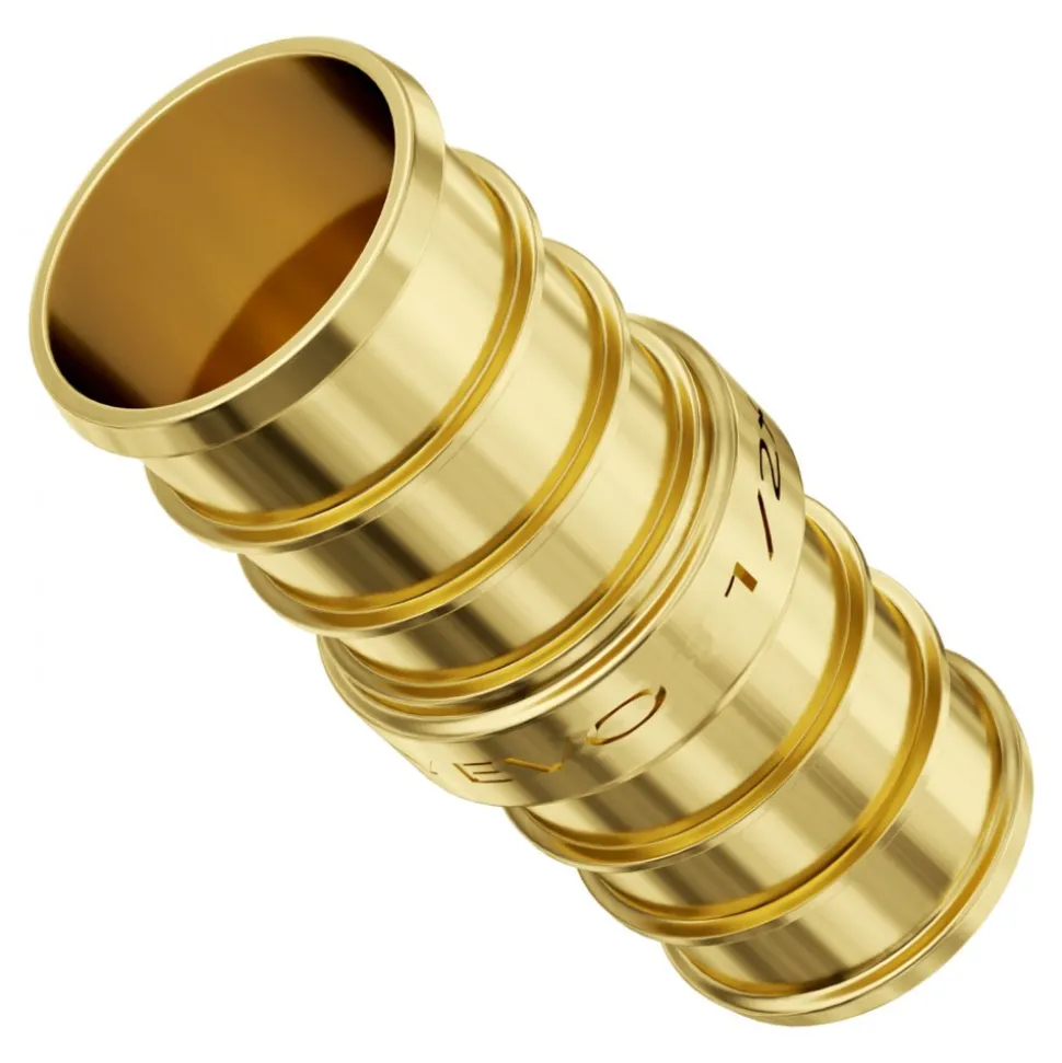 VEVOR Pipe Fittings, 1/2" 50PCS Brass Pipe Fittings, Clamp-style Straight-Through Pipe Connector Brass Air Fittings, Heavy Duty Plumbing Fittings Tube Adapter for Heating/Shower Systems,Water Pipes