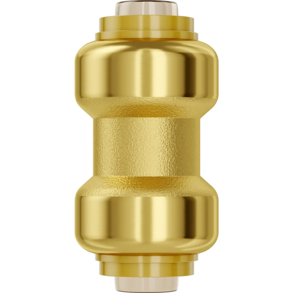 VEVOR Pipe Fittings, 3/4" 12PCS Brass Pipe Fittings, Straight-Through Push-Fit Pipe Connector Brass Air Fittings, Heavy Duty Plumbing Fittings Adapter for Heating/Shower Systems, Water Pipes