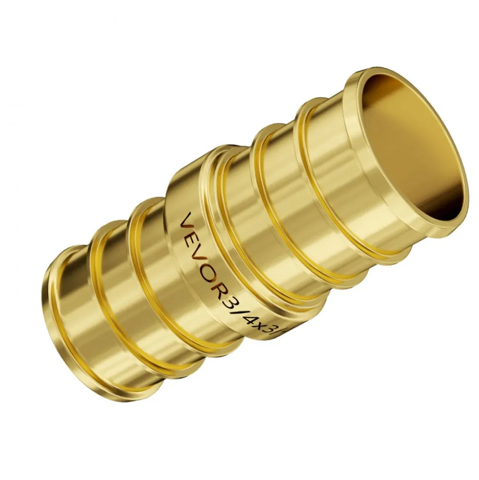 VEVOR Pipe Fittings, 3/4" 12PCS Brass Pipe Fittings, Clamp-style 3/4 NPT Pipe Connector Brass Air Fittings, Heavy Duty Plumbing Fittings NPT Adapter for Heating/Shower Systems, Water Pipes