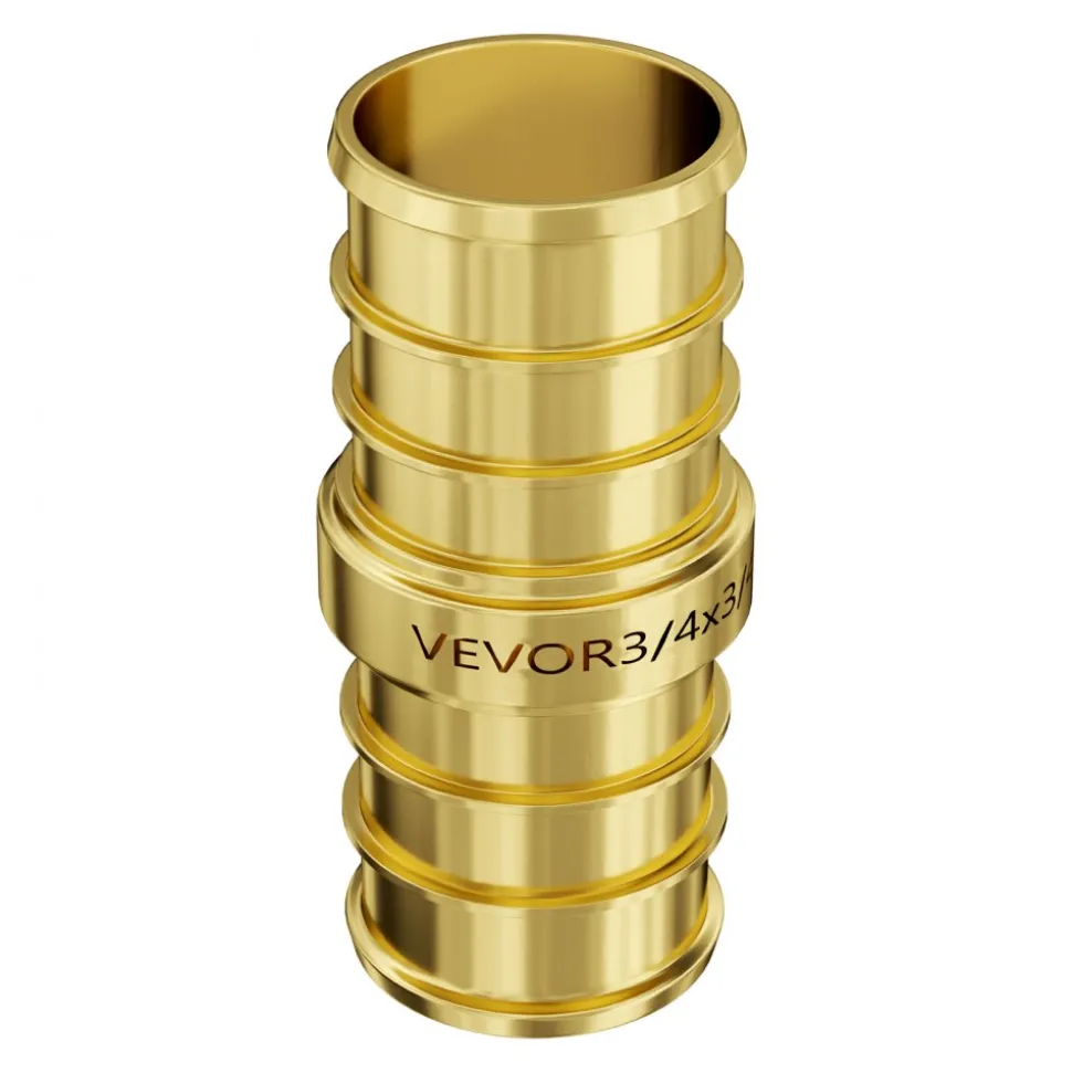 VEVOR Pipe Fittings, 3/4" 12PCS Brass Pipe Fittings, Clamp-style 3/4 NPT Pipe Connector Brass Air Fittings, Heavy Duty Plumbing Fittings NPT Adapter for Heating/Shower Systems, Water Pipes