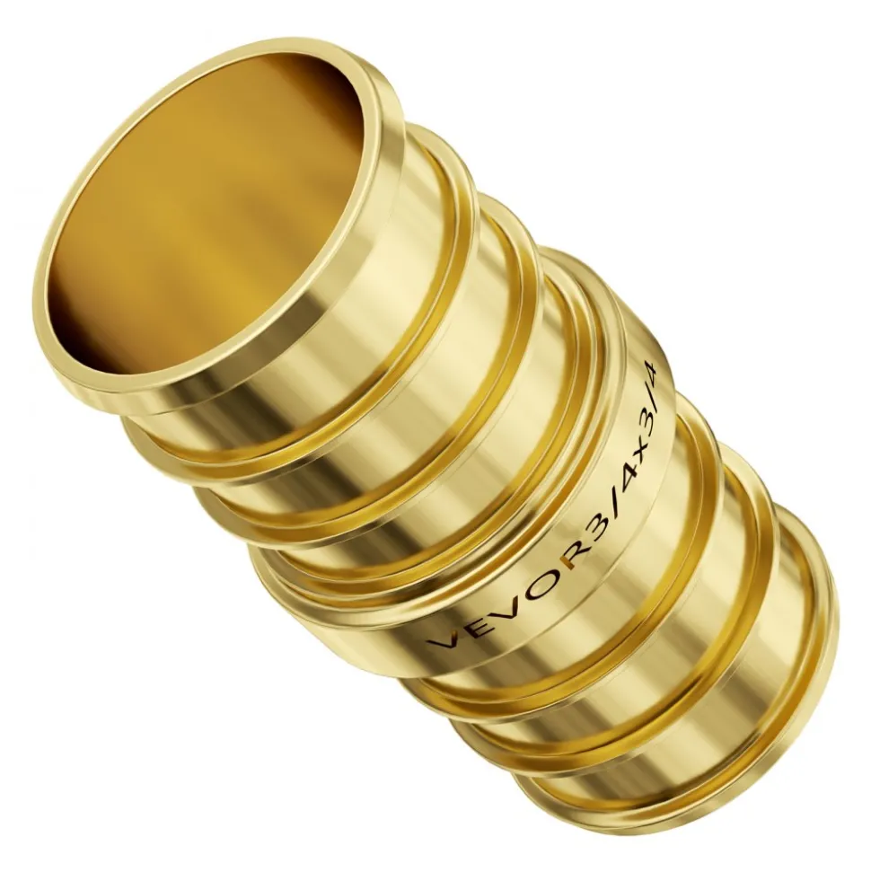 VEVOR Pipe Fittings, 3/4" 12PCS Brass Pipe Fittings, Clamp-style 3/4 NPT Pipe Connector Brass Air Fittings, Heavy Duty Plumbing Fittings NPT Adapter for Heating/Shower Systems, Water Pipes