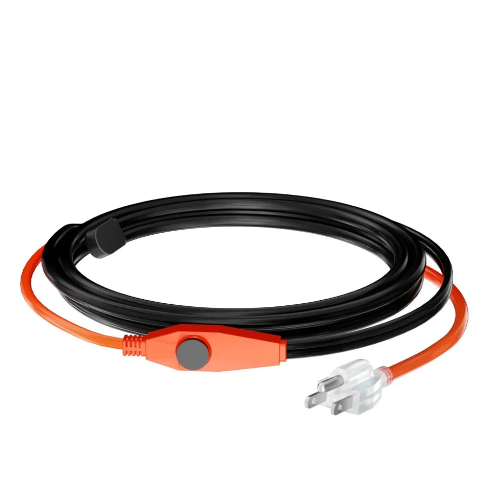 VEVOR Pipe Heating Cable, 6FT 7W/FT Heat Tape for Pipes with Built-in Thermostat, Water Pipe Heat Cable Protects PVC Hose, Metal and Plastic Pipe from Freezing