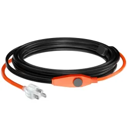 VEVOR Pipe Heating Cable, 9FT 7W/FT Heat Tape for Pipes with Built-in Thermostat, Water Pipe Heat Cable Protects PVC Hose, Metal and Plastic Pipe from Freezing