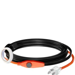 VEVOR Pipe Heating Cable, 9FT 7W/FT Heat Tape for Pipes with Built-in Thermostat, Water Pipe Heat Cable Protects PVC Hose, Metal and Plastic Pipe from Freezing