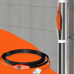 VEVOR Pipe Heating Cable, 3FT 7W/FT Heat Tape for Pipes with Built-in Thermostat, Water Pipe Heat Cable Protects PVC Hose, Metal and Plastic Pipe from Freezing