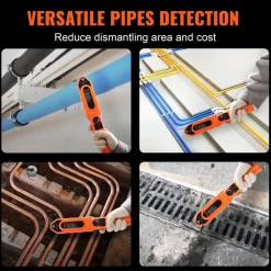 VEVOR Pipe Locators, 100ft/30m PVC Pipe Locators Underground, IP67 Waterproof Pipe Blockage Detector with Adjustable Sensitivity, Sewer Wall Scanner Plumbing Tool for PVC Plastic Metal Water Pipes