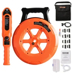 VEVOR Pipe Locators, 100ft/30m PVC Pipe Locators Underground, IP67 Waterproof Pipe Blockage Detector with Adjustable Sensitivity, Sewer Wall Scanner Plumbing Tool for PVC Plastic Metal Water Pipes