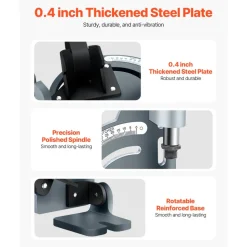 VEVOR Pipe Notcher, Tubing Notcher for 1/2 to 2-inch Pipes, Pipe & Tube Notcher with 0 to 60° Adjustable Angle for Metal, PVC, Wood Pipes, Ideal for Repair Shops, Home Projects, Metalworking