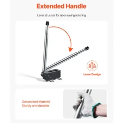 VEVOR Pipe Notcher, Tubing Pipe Notcher for 1.5/2-inch Pipes, Steel Pipe and Tube Notcher with Long Handle for Auto Repair, Construction, Metalworking, Support Horizontal/Vertical Operation
