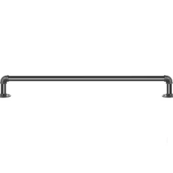 VEVOR Pipe Stair Handrail, 3FT Staircase Handrail, 440LBS Load Capacity Carbon Steel Pipe Handrail, Industrial Pipe Handrail with Wall Mount Support, Round Corner Wall Handrailings for Indoor, Outdoor